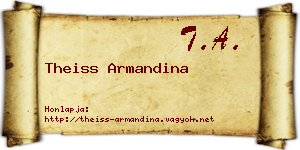 Theiss Armandina névjegykártya